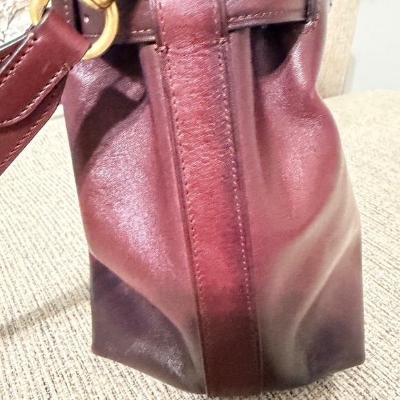 COACH, the Soft Empire 40 Leather Carryall Satchel Bag- Merlot - Picture 6 of 10